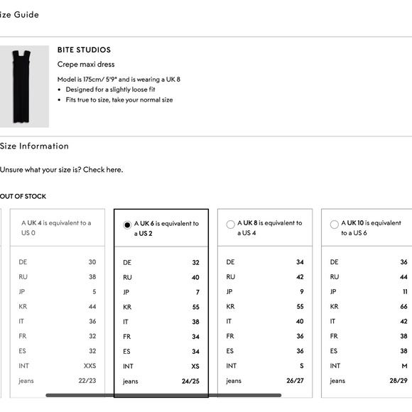 NWT BITE Studios Wide Strap Pleat Dress Size 2 Black - Picture 11 of 14